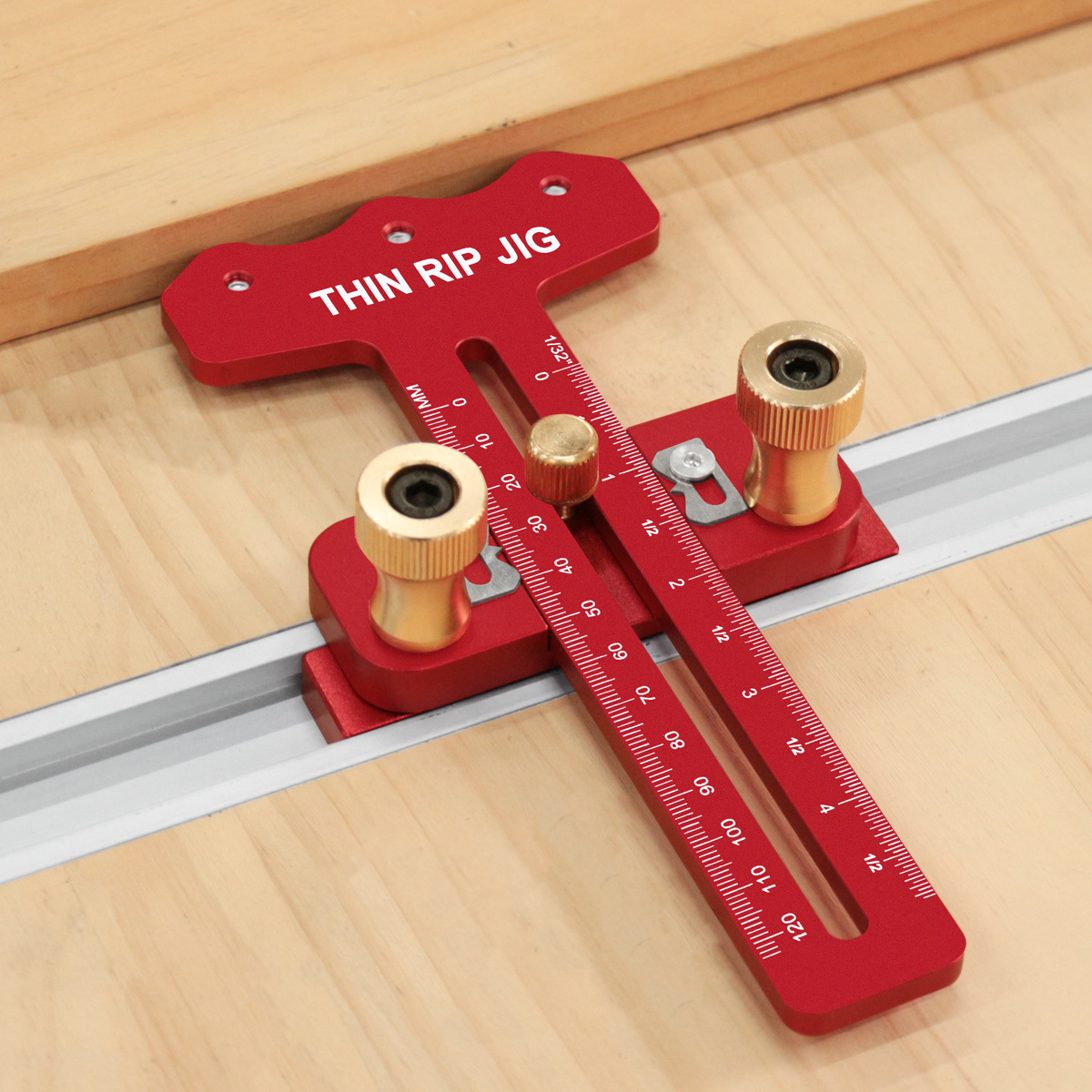 Woodworking Jigsaw - Thin Rip Table Saw Jig,3 Pulleys