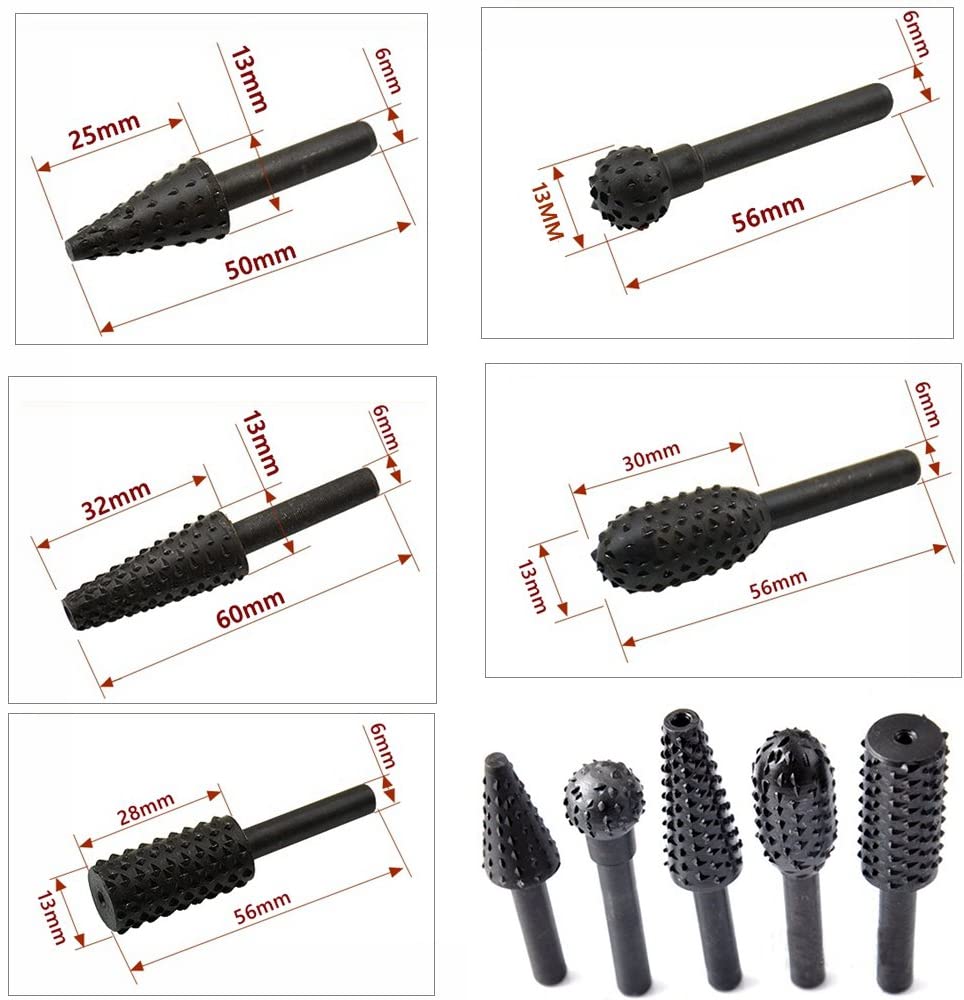 5PCS Drill Bit Set 1/4'' 6mm S - Woodworking Marking Knife recension och pris