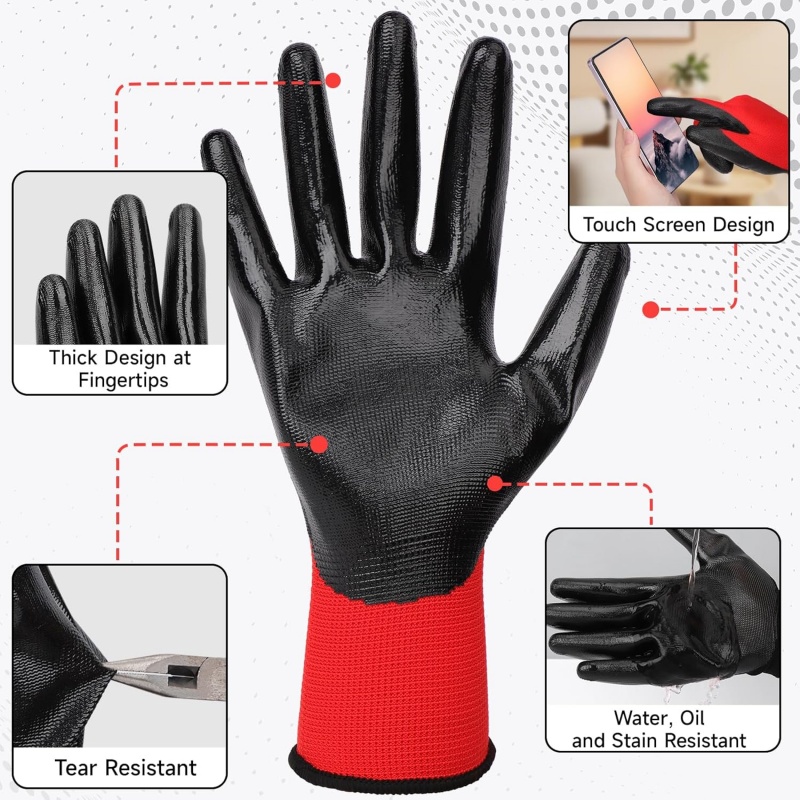 20PCS PU Coated Safety Work Gl - Woodworking Gloves recension och pris
