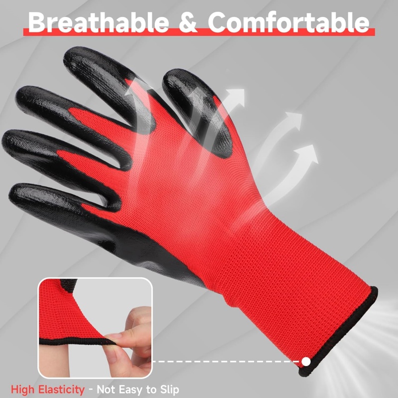 20PCS PU Coated Safety Work Gl - Woodworking Gloves recension och pris
