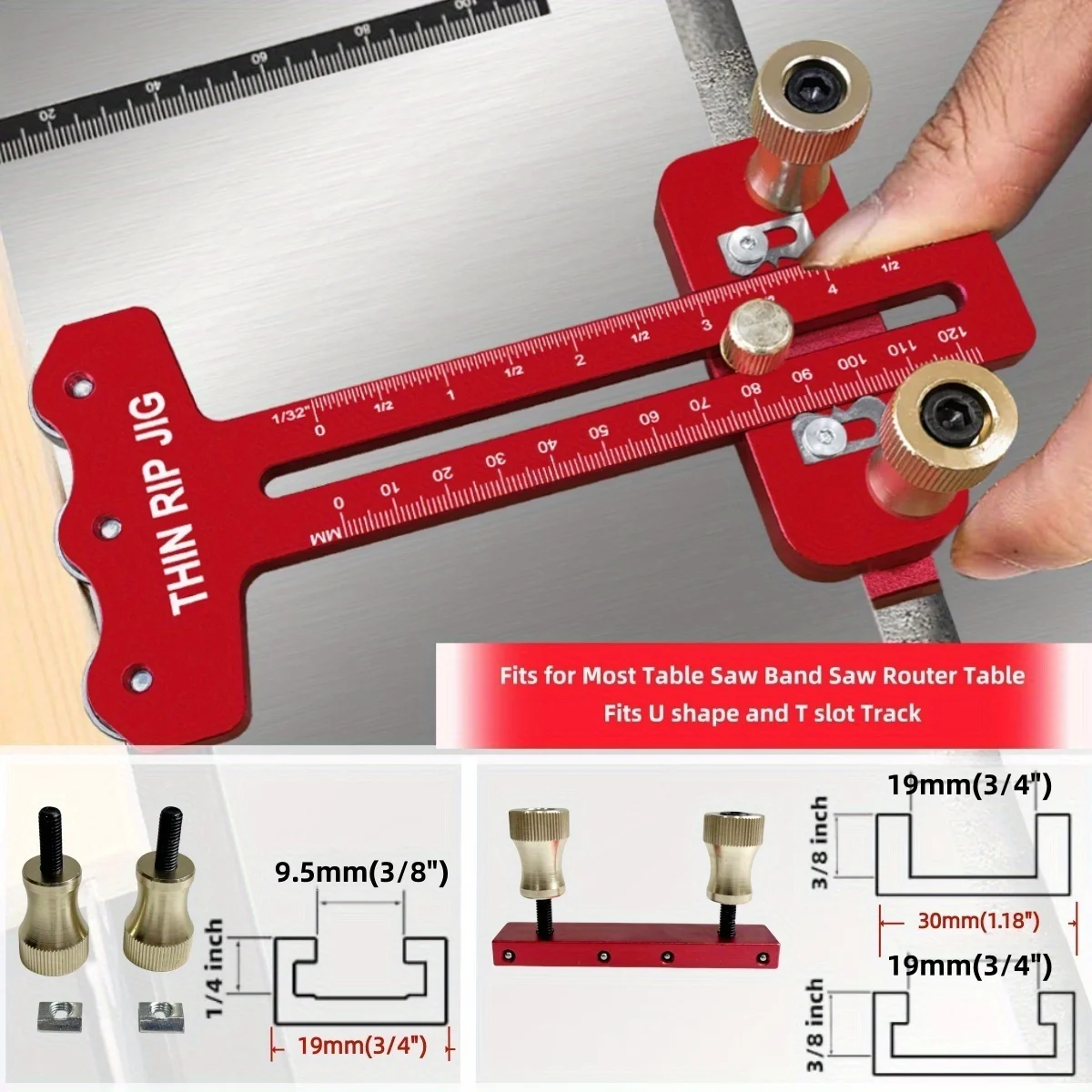 Thin Rip Table Saw Jig,3 Pulle - Woodworking Jigsaw recension och pris