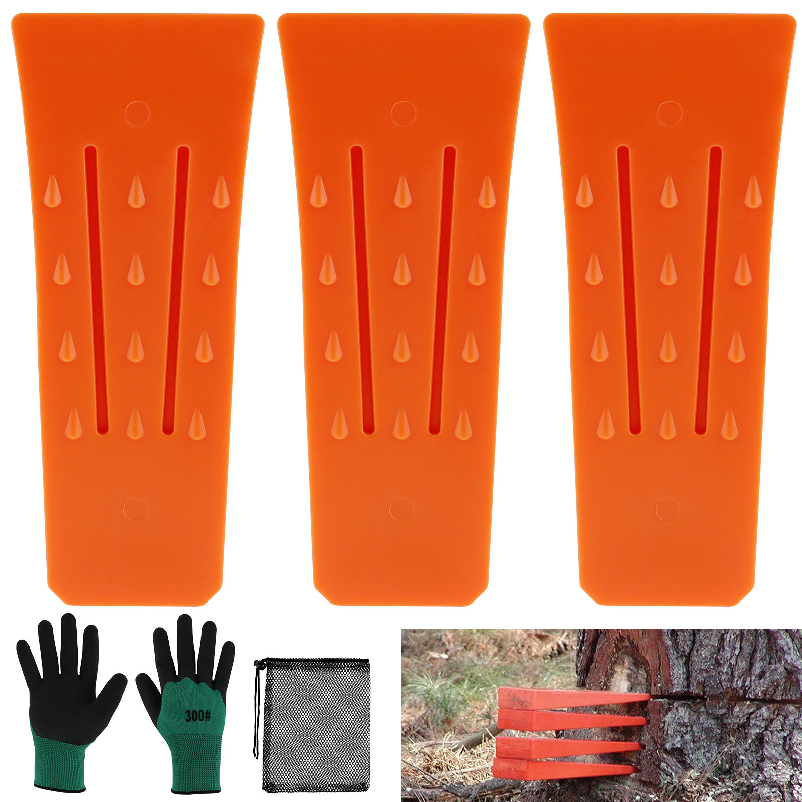 3Pcs Tree Cutting Wedges Durab - Woodworking Gloves recension och pris
