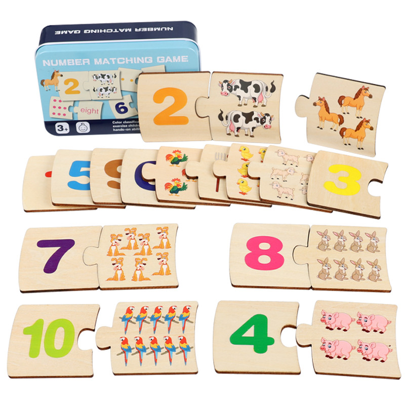 Children Iron Box Number Enlig - Woodworking Jigsaw recension och pris