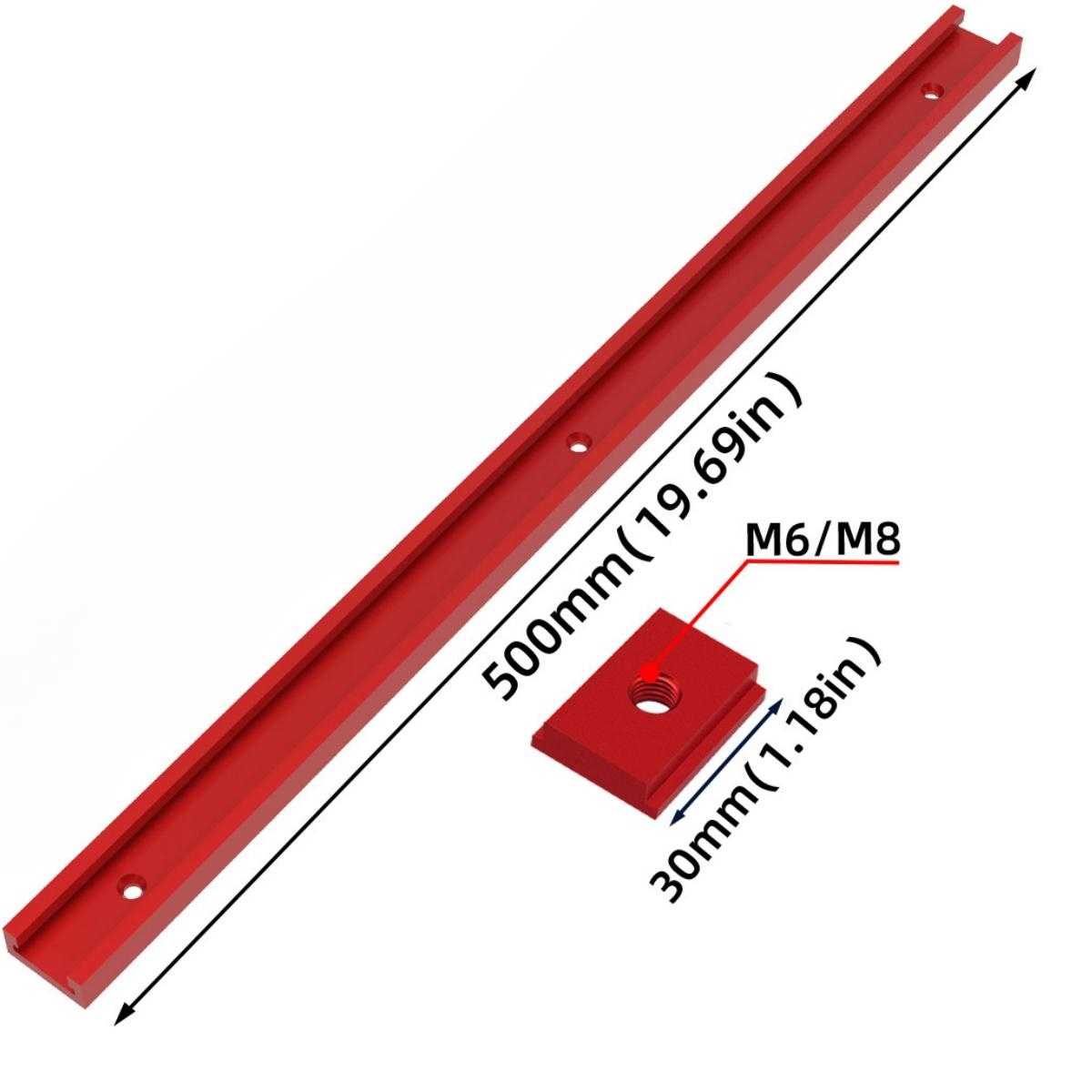 T30 Track 50cm Aluminium T-Sli - Woodworking Jigsaw recension och pris