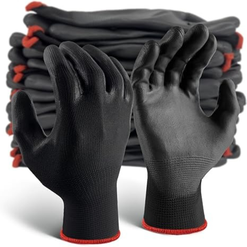 6/12/18PCS Black PU Coating Gl - Woodworking Gloves recension och pris